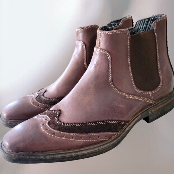 Men's John Lennon Footwear Chelsea Ankle Boots 10.5D‎ Zipper - Picture 1 of 16